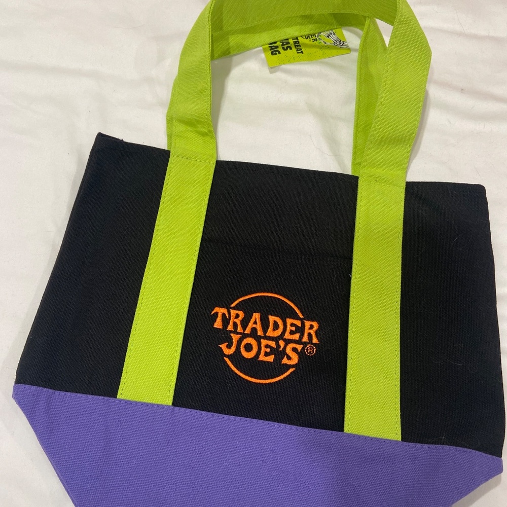 NWT Trader Joe’s Trick-or-Treat Multicolor Mini Canvas Tote